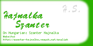 hajnalka szanter business card